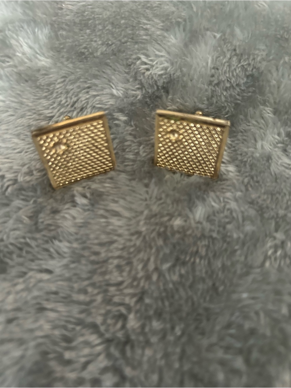 Fashion Jewelry Gold Square Mesh Cuff Links